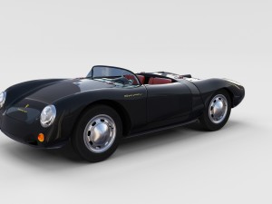 porsche 550 spyder black rev 3D Model