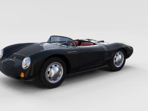 porsche 550 spyder nera rev Modello 3D