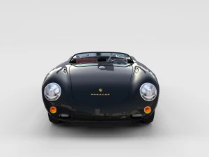 porsche 550 spyder black rev 3D Model