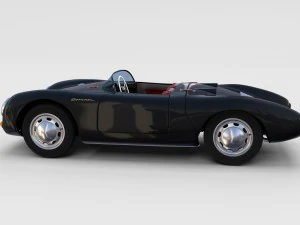 porsche 550 spyder black rev 3D Model