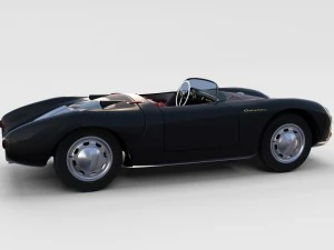 porsche 550 spyder black rev 3D Model