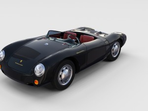 porsche 550 spyder black rev 3D Модель