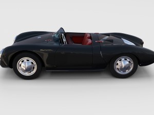 porsche 550 spyder black rev 3D Модель