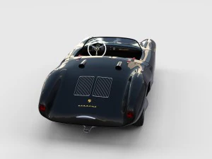 porsche 550 spyder black rev 3D Model