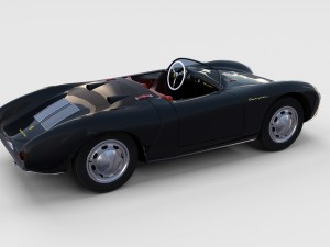 porsche 550 spyder black rev 3D Модель