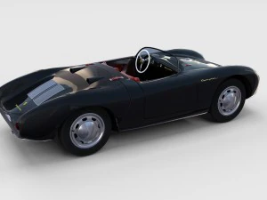 porsche 550 spyder black rev 3D Model