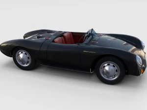 porsche 550 spyder black rev 3D Model