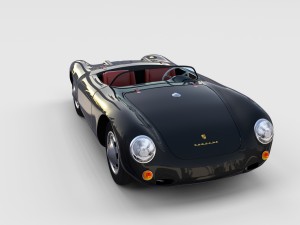 porsche 550 spyder black rev 3D Модель