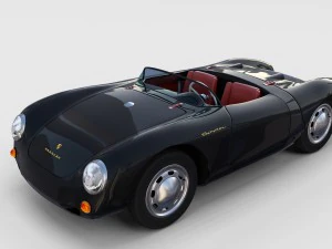porsche 550 spyder black rev 3D Model