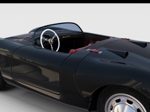porsche 550 spyder black rev 3D Модель