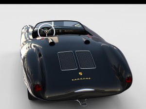 porsche 550 spyder black rev 3D Модель