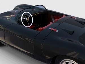 porsche 550 spyder black rev 3D Модель