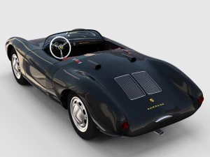 porsche 550 spyder black rev 3D Model