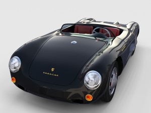 porsche 550 spyder black rev 3D Модель
