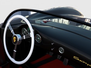 porsche 550 spyder black rev 3D Модель