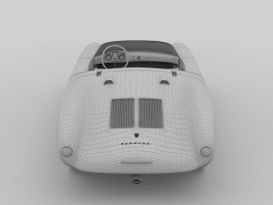 porsche 550 spyder black rev 3D Модель
