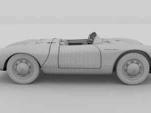 porsche 550 spyder black rev 3D Модель