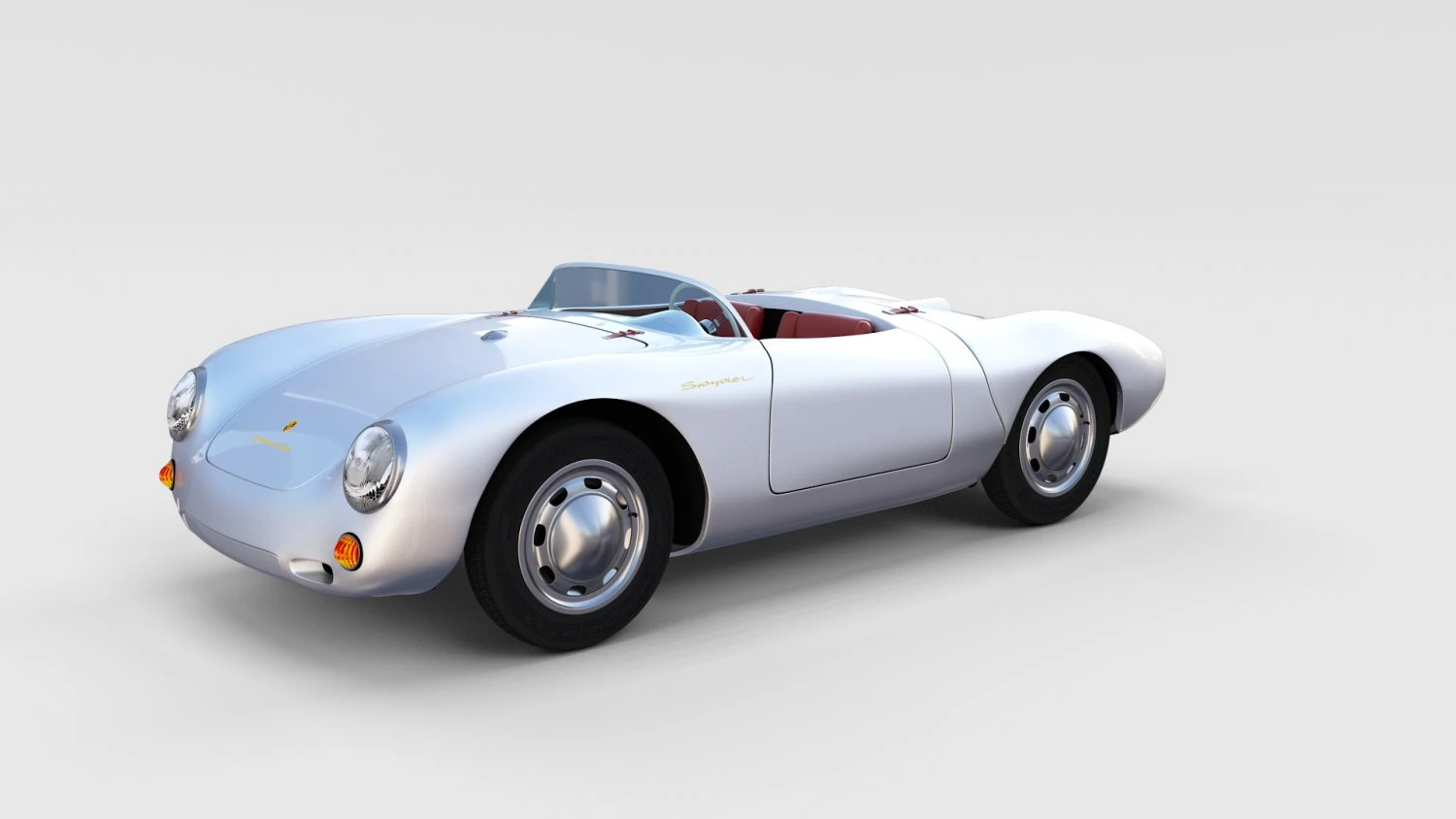 porsche 550 spyder rev 3D Model .c4d .max .obj .3ds .fbx .stl .blend