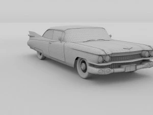 1959 cadillac eldorado 62 series coupe rev 3D Model