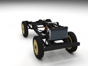 full w chassis jeep willys mb military camo rev 3Dモデル
