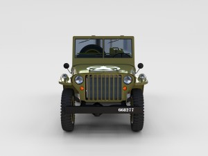 full w chassis jeep willys mb military rev 3Dモデル
