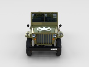 full w chassis jeep willys mb military rev 3Dモデル