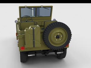 full w chassis jeep willys mb military rev 3Dモデル