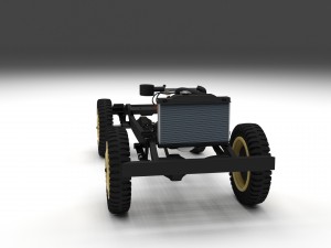 full w chassis jeep willys mb military desert re Modèle 3D