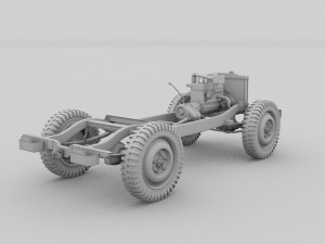 full w chassis jeep willys mb military desert re Modèle 3D