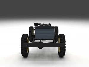 full w chassis jeep willys mb military top rev 3D Model