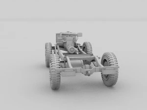 full w chassis jeep willys mb military top rev 3D Model