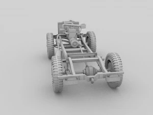 full w chassis jeep willys mb military top rev 3D Model