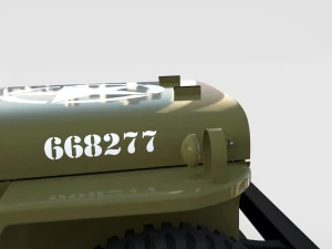 full w chassis jeep willys mb military top rev 3D Model