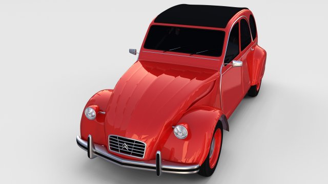 citroen 2cv rev 3D Model .c4d .max .obj .3ds .fbx .stl .blend 