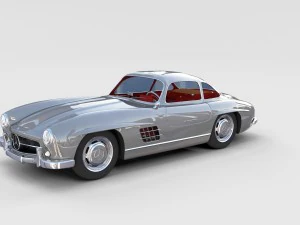 повністю змодельований mercedes 300sl gullwing rev 3D Модель