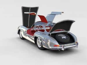 повністю змодельований mercedes 300sl gullwing rev 3D Модель