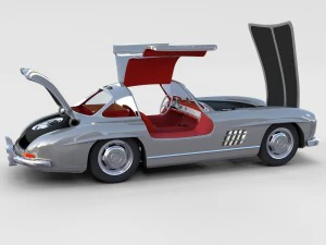 повністю змодельований mercedes 300sl gullwing rev 3D Модель