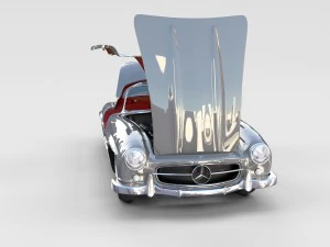 повністю змодельований mercedes 300sl gullwing rev 3D Модель