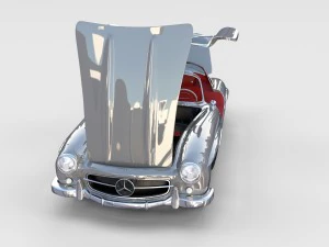 повністю змодельований mercedes 300sl gullwing rev 3D Модель