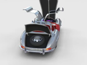 повністю змодельований mercedes 300sl gullwing rev 3D Модель