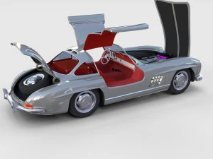 повністю змодельований mercedes 300sl gullwing rev 3D Модель