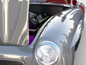 повністю змодельований mercedes 300sl gullwing rev 3D Модель