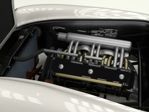 повністю змодельований mercedes 300sl gullwing rev 3D Модель
