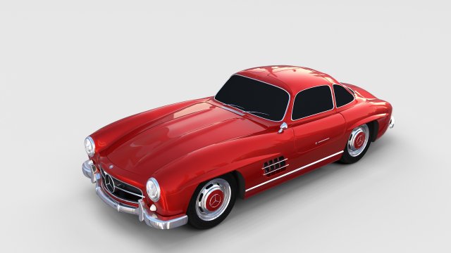 rigged mercedes 300sl w198 rev 3Dモデル .c4d .max .obj .3ds .fbx .stl .blend 