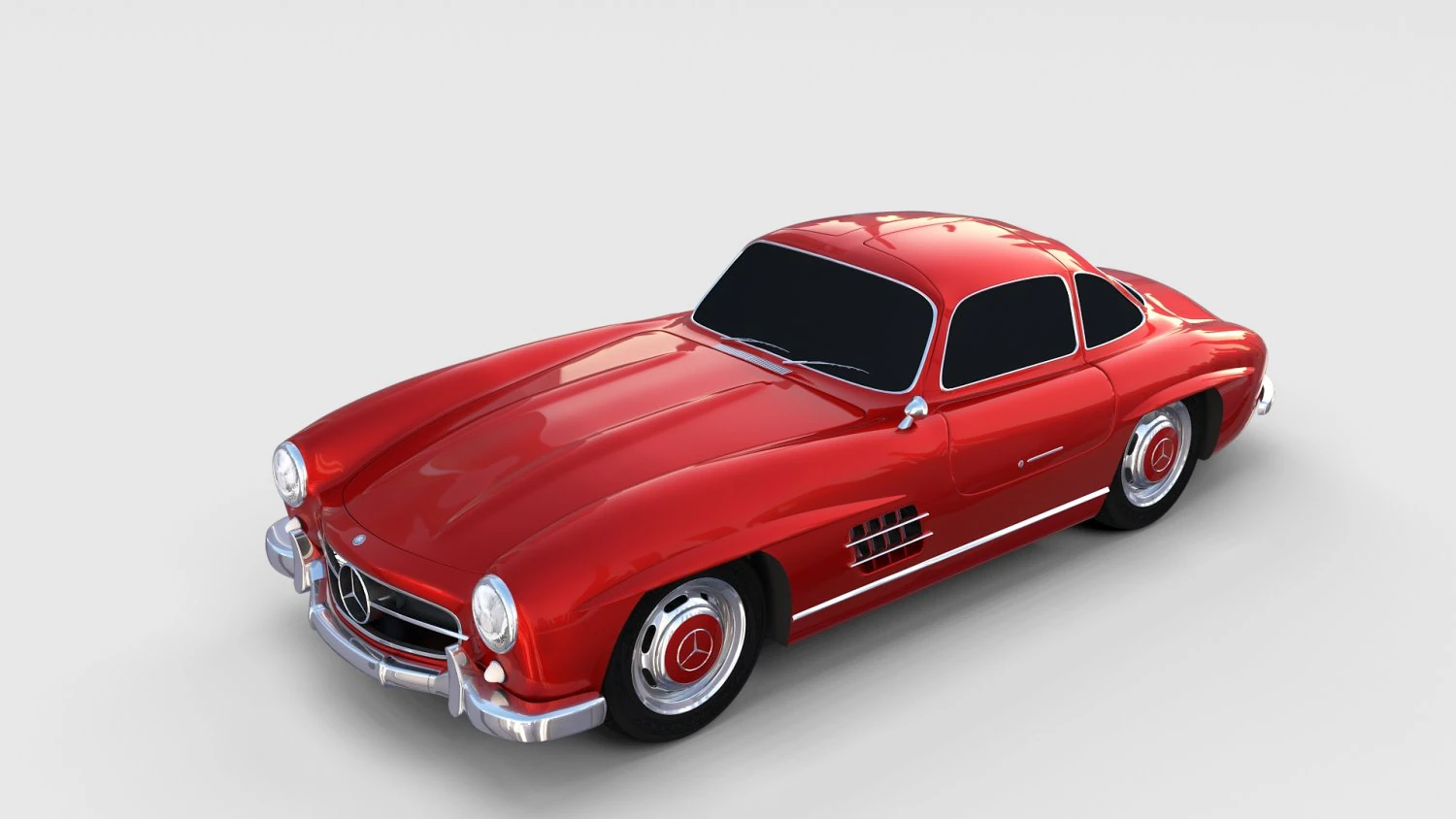 rigged mercedes 300sl w198 rev 3D Model .c4d .max .obj .3ds .fbx .stl .blend