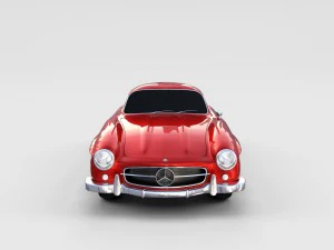 rigged mercedes 300sl w198 rev 3D Model