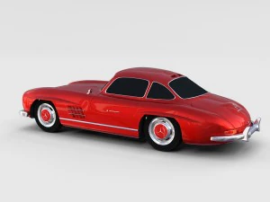 rigged mercedes 300sl w198 rev 3D Model