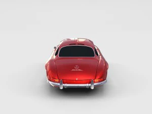 rigged mercedes 300sl w198 rev 3D Model