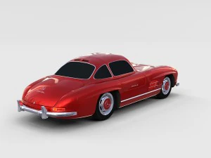 rigged mercedes 300sl w198 rev 3D Model