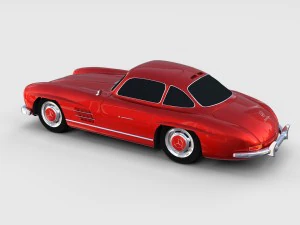 rigged mercedes 300sl w198 rev 3D Model